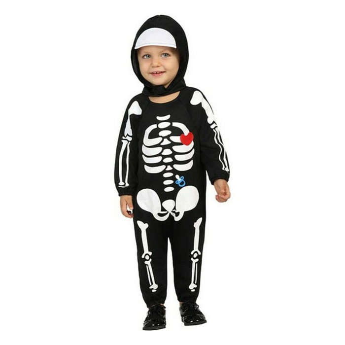 Disfraz Esqueleto para Bebé Niño 24 Meses Negro con Corazón