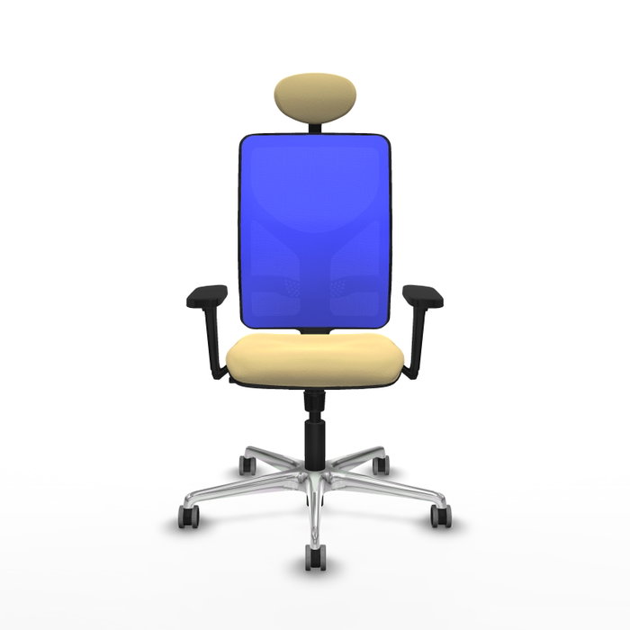 PIQUERAS Y CRESPO Silla de oficina Motilla con mecanismo Sincro, Azul y Crema PIQUERAS Y CRESPO Silla de oficina Motilla con mecanismo Sincro, Azul y Crema