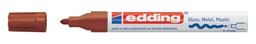 EDDING 750 Marcador Tinta Opaca Permanente Cónico Marrón (Set de 10) EDDING 750 Marcador Tinta Opaca Permanente Cónico Marrón (Set de 10)