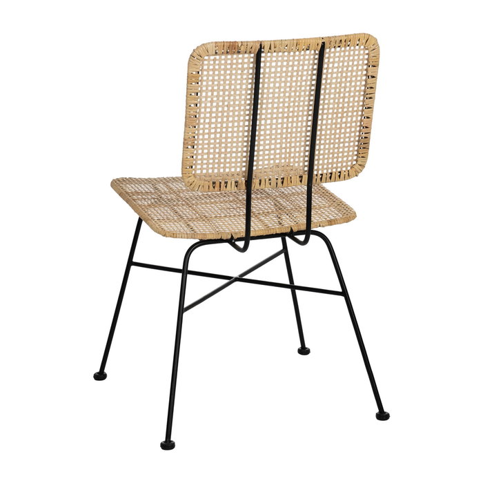 Silla Fibra Natural-Metal Salón 51 X 50 X 84 cm