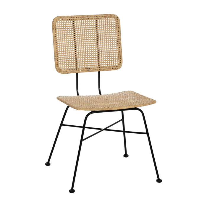 Silla Fibra Natural-Metal Salón 51 X 50 X 84 cm