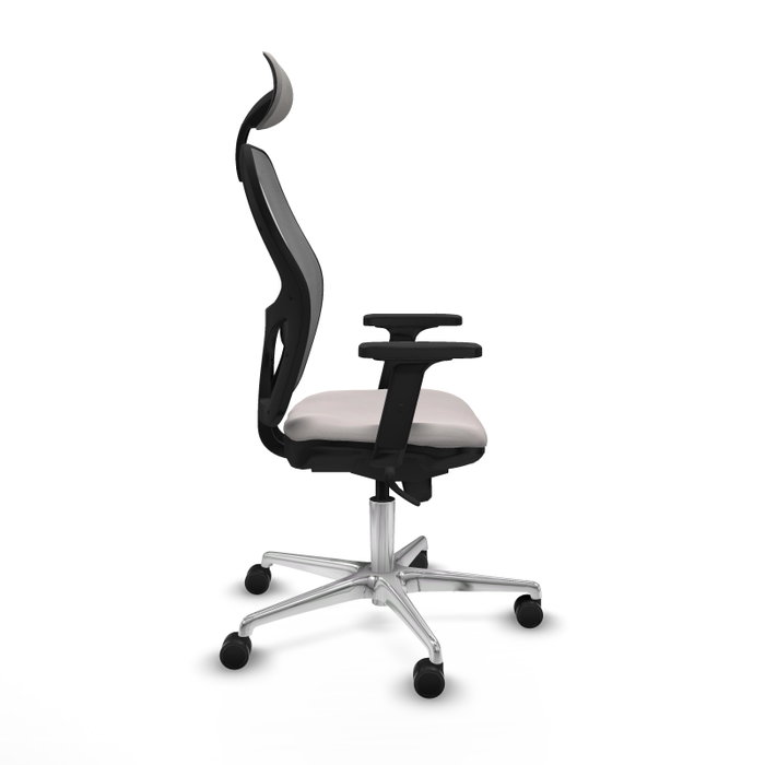 PIQUERAS Y CRESPO Silla de oficina Jorquera con mecanismo Sincro, Blanco y Gris PIQUERAS Y CRESPO Silla de oficina Jorquera con mecanismo Sincro, Blanco y Gris