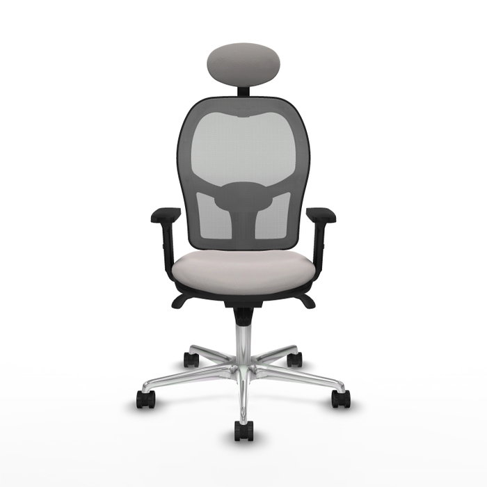PIQUERAS Y CRESPO Silla de oficina Jorquera con mecanismo Sincro, Blanco y Gris PIQUERAS Y CRESPO Silla de oficina Jorquera con mecanismo Sincro, Blanco y Gris