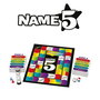 Goliath Juego de Mesa Name 5 Big Box - Juego de Preguntas Rápidas con Tablero, 144 Cartas, Dados y Reloj de Arena para Grupos y Familias