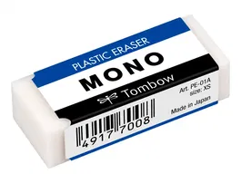 Tombow Goma de borrar PVC Mono XS, Borrado Premium Suave, Faja Protectora, Ideal Dibujantes Manga Cómics, Sin Ftalatos y Látex