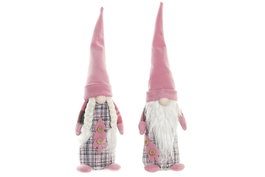 DKD Home Decor Figura Navidad Fantasia Rosa Blanco Poliester 12 x 48 x 13 cm