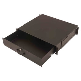 Digitus Cajón para Teclado 2HE 483mm Negro para Armarios de Red y Servidor, Cerrable