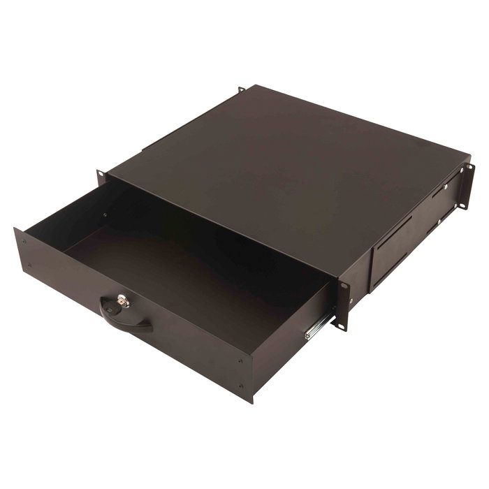 Digitus Cajón de 2U con cerradura, 483 mm, Negro Digitus Cajón de 2U con cerradura, 483 mm, Negro
