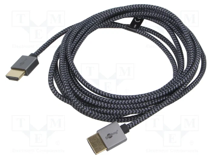 GOOBAY Cable HDMI 2.0 de 3m Negro-Gris GOOBAY Cable HDMI 2.0 de 3m Negro-Gris