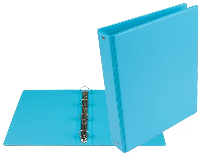 Liderpapel Carpeta de 4 anillas 25 mm A5 Azul celeste