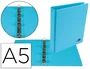 Liderpapel Carpeta de 4 anillas 25 mm A5 Azul celeste