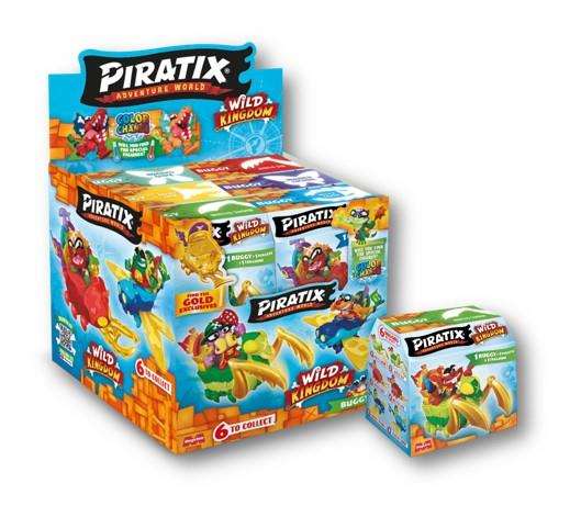 Magic Box Figura Piratix Wild Kingdom Buggies. Incluye Buggy, Piratix Sorpresa, Tesoro Exclusivo y Bandera. 7x9x6,5 cm