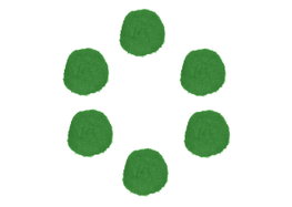 Innspiro Pompones de Polipropileno Verde 25mm 50u.