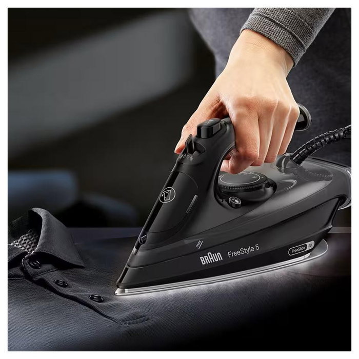 Braun FreeStyle 5 SI5088BK Plancha Negro 2800W Suela Cerámica Vapor 220 g/min