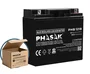 Phasak PHB 1218 Batería de 12V 18Ah VRLA (Plomo-Ácido Sellada) para SAI/UPS - Compatible con sistemas de alimentación ininterrumpida, seguridad y telecomunicaciones
