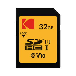 Kodak EKMSD32GHC10K Tarjeta SDHC 32GB UHS-I Clase 10 U1 V10 - Velocidad 90MB/s Lectura, 25MB/s Escritura