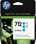 HP 712 Cian Pack de 3 (3ED77A)
