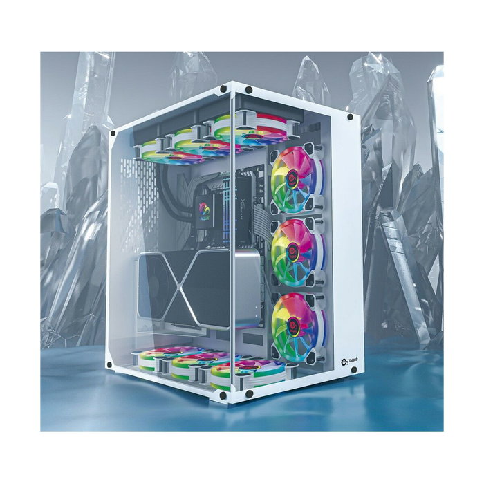 Talius Cronos Frost Caja ATX Gaming Blanca con Cristal Templado y RGB Talius Cronos Frost Caja ATX Gaming Blanca con Cristal Templado y RGB