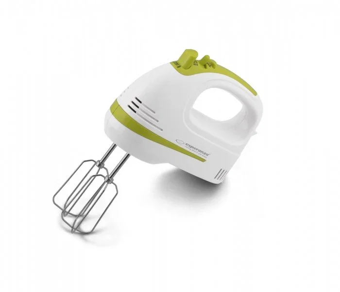 ESPERANZA Batidora de Mano EKM011 Apple Pie 400W, Verde Claro y Blanco, Cuchillas de Acero Inoxidable, Turbo y Rotación Planetaria