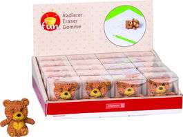 Goma De Borrar Brunnen Fun 3D Osito Expositor De 20