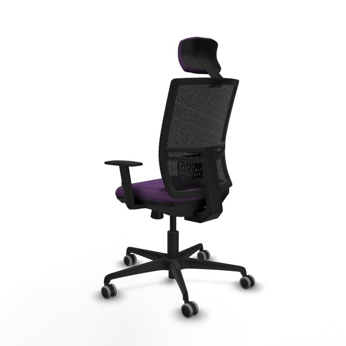 PIQUERAS Y CRESPO Silla de oficina Yunquera con mecanismo Sincro/Traslack, Morado y Negro PIQUERAS Y CRESPO Silla de oficina Yunquera con mecanismo Sincro/Traslack, Morado y Negro