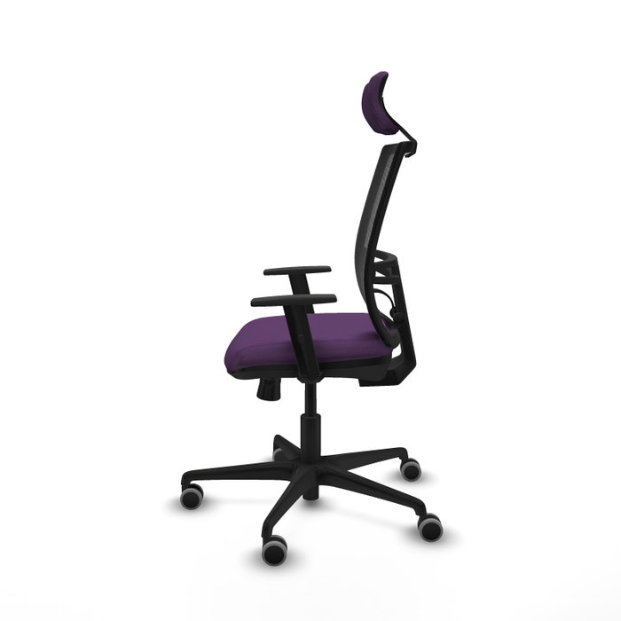 PIQUERAS Y CRESPO Silla de oficina Yunquera con mecanismo Sincro/Traslack, Morado y Negro PIQUERAS Y CRESPO Silla de oficina Yunquera con mecanismo Sincro/Traslack, Morado y Negro