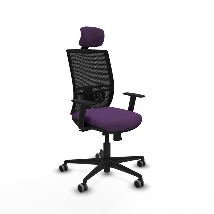 PIQUERAS Y CRESPO Silla de oficina Yunquera con mecanismo Sincro/Traslack, Morado y Negro PIQUERAS Y CRESPO Silla de oficina Yunquera con mecanismo Sincro/Traslack, Morado y Negro