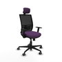 PIQUERAS Y CRESPO Silla de oficina Yunquera con mecanismo Sincro/Traslack, Morado y Negro