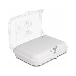 DeLOCK Caja de distribución de fibra óptica 8 puertos IP65 blanca