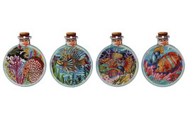DKD Home Decor Salvamantel Mediterraneo Multicolor Dolomita y Corcho 23 x 18 x 1 cm (12 Unidades)