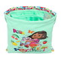 Bolsa Mochila con Cuerdas Dora Turquesa 26 x 34 x 1 cm