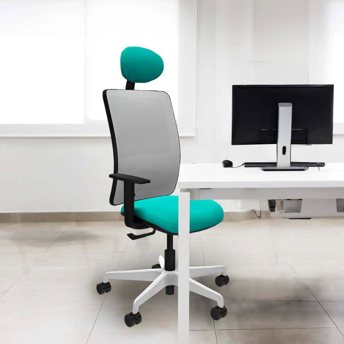 PIQUERAS Y CRESPO Silla de oficina Zulema Gris y Blanco