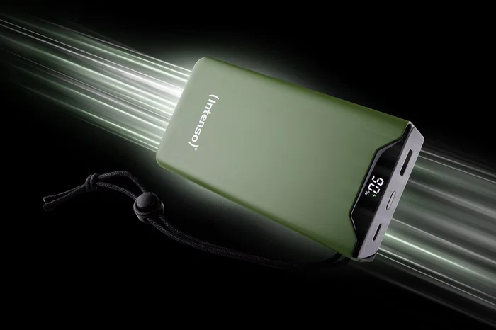 Intenso Batería Externa Power Bank 20000 mAh Verde 7332057 con Carga Rápida PD 3.0 y QC 3.0, 20W, Pantalla LCD, USB-C Intenso Batería Externa Power Bank 20000 mAh Verde 7332057 con Carga Rápida PD 3.0 y QC 3.0, 20W, Pantalla LCD, USB-C