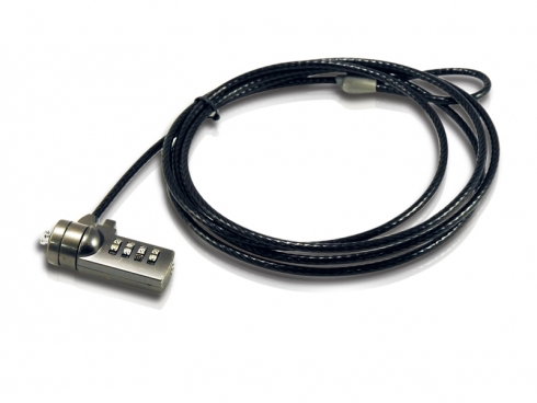 Conceptronic Cable de Seguridad para Portátil con Combinación de 4 Dígitos, 1.8 m, Negro/Gris