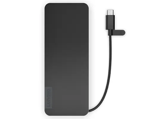 Lenovo Slim Travel Dock - Base/replicador USB-C, HDMI 4K@60Hz, 2xUSB-A 3.2, 2xUSB-C, Lector SD, 65W PD - 4X11N40212