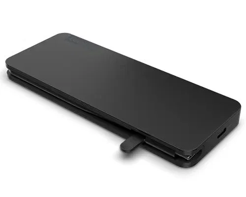 Lenovo Slim Travel Dock - Base/replicador USB-C, HDMI 4K@60Hz, 2xUSB-A 3.2, 2xUSB-C, Lector SD, 65W PD - 4X11N40212