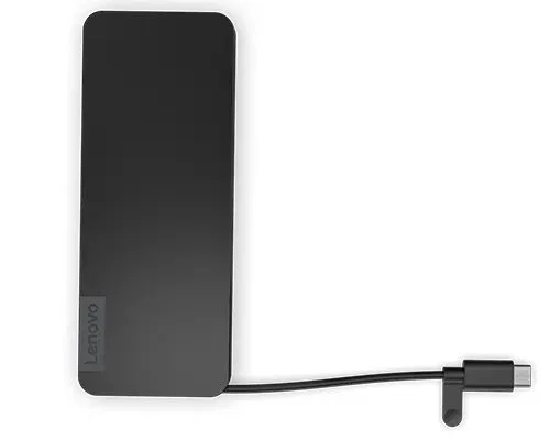 Lenovo Slim Travel Dock - Base/replicador USB-C, HDMI 4K@60Hz, 2xUSB-A 3.2, 2xUSB-C, Lector SD, 65W PD - 4X11N40212