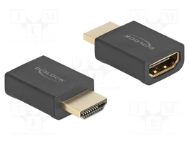 DeLOCK Adaptador HDMI de alta velocidad con Ethernet 8K 60 Hz Negro