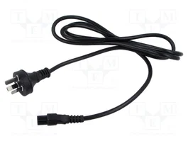 POS Cable de alimentación H05VV-F 3x0,75mm2 Negro 1,8m