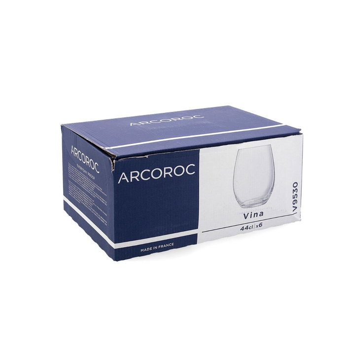 Caja 6 Vasos Altos Vidrio Eco Vina Arcoroc 44 cL