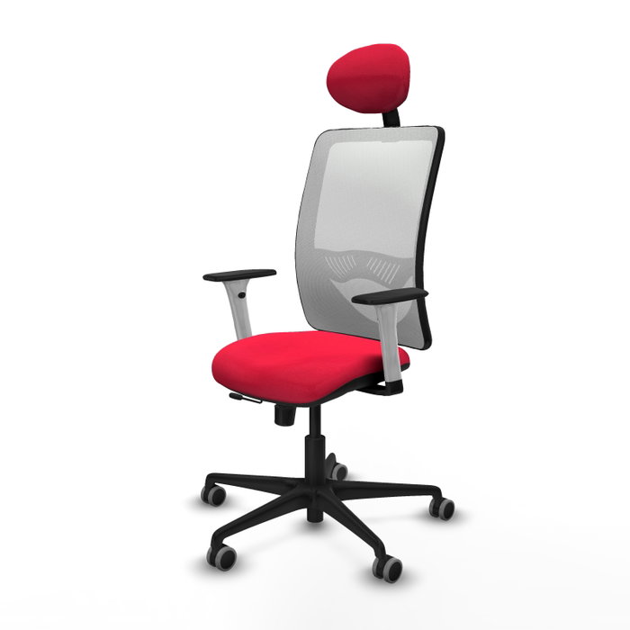 PIQUERAS Y CRESPO Silla de oficina Zulema con mecanismo Sincro/Traslack Rojo y Blanco PIQUERAS Y CRESPO Silla de oficina Zulema con mecanismo Sincro/Traslack Rojo y Blanco