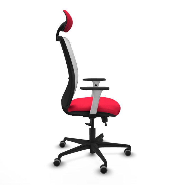 PIQUERAS Y CRESPO Silla de oficina Zulema con mecanismo Sincro/Traslack Rojo y Blanco PIQUERAS Y CRESPO Silla de oficina Zulema con mecanismo Sincro/Traslack Rojo y Blanco