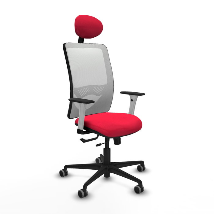 PIQUERAS Y CRESPO Silla de oficina Zulema con mecanismo Sincro/Traslack Rojo y Blanco PIQUERAS Y CRESPO Silla de oficina Zulema con mecanismo Sincro/Traslack Rojo y Blanco
