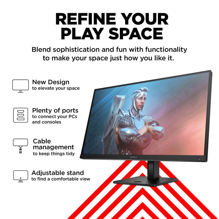 HP Omen 27" Monitor Gaming FHD 165Hz 1ms FreeSync Premium, Pantalla 27 Pulgadas para Juegos, 99% sRGB, OMEN 27 HP Omen 27" Monitor Gaming FHD 165Hz 1ms FreeSync Premium, Pantalla 27 Pulgadas para Juegos, 99% sRGB, OMEN 27