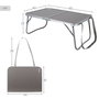 Aktive Mesa plegable de camping antracita con asas de transporte
