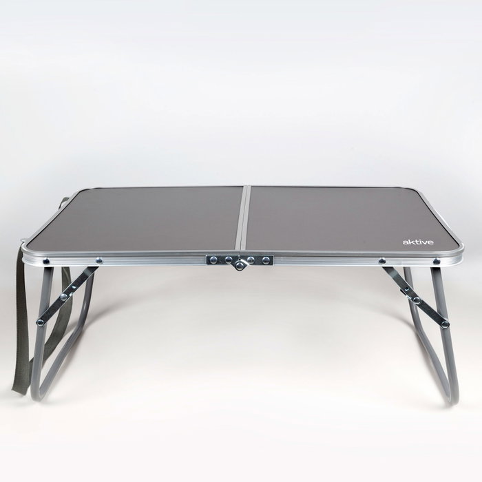 Aktive Mesa plegable de camping antracita con asas de transporte Aktive Mesa plegable de camping antracita con asas de transporte