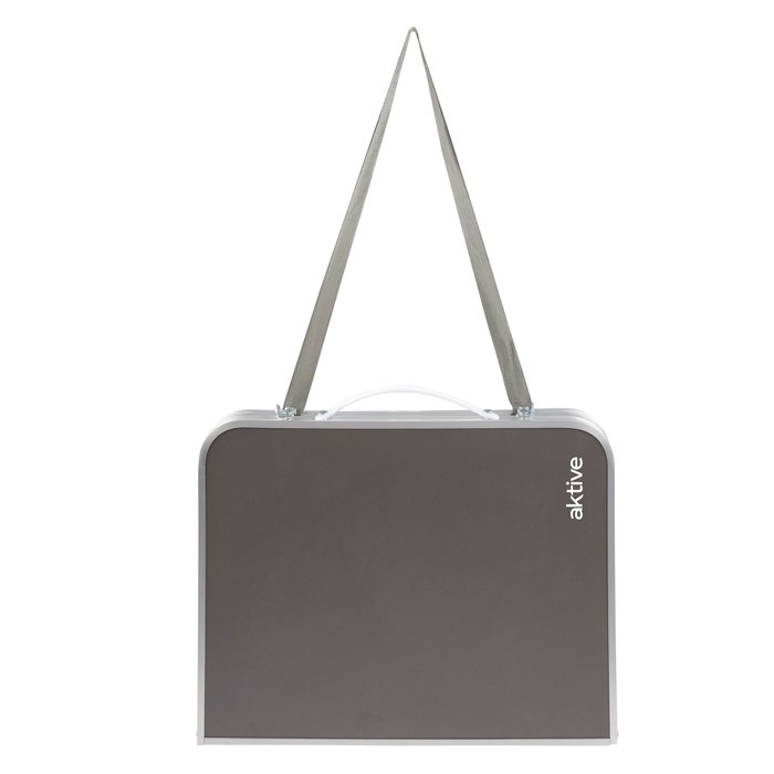 Aktive Mesa plegable de camping antracita con asas de transporte Aktive Mesa plegable de camping antracita con asas de transporte