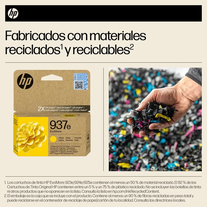 HP 937e EvoMore Cartucho de Tinta Amarillo XL