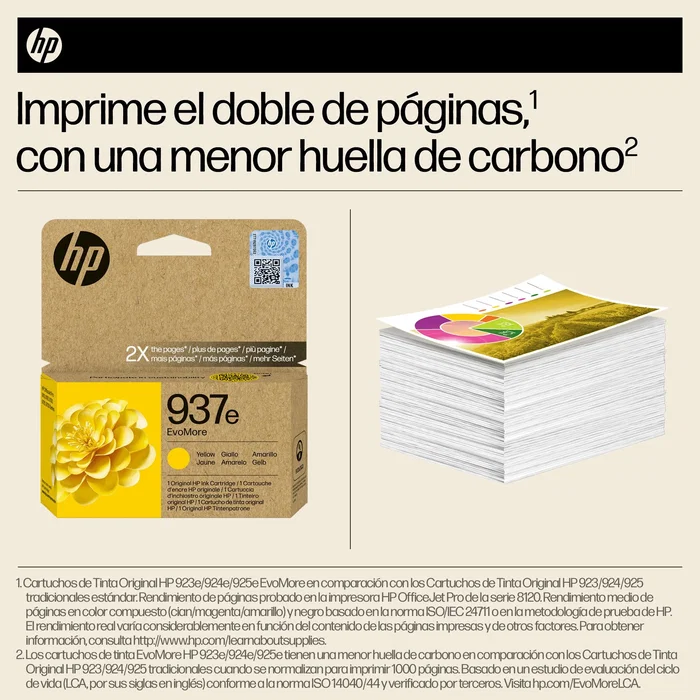 HP 937e EvoMore Cartucho de Tinta Amarillo XL