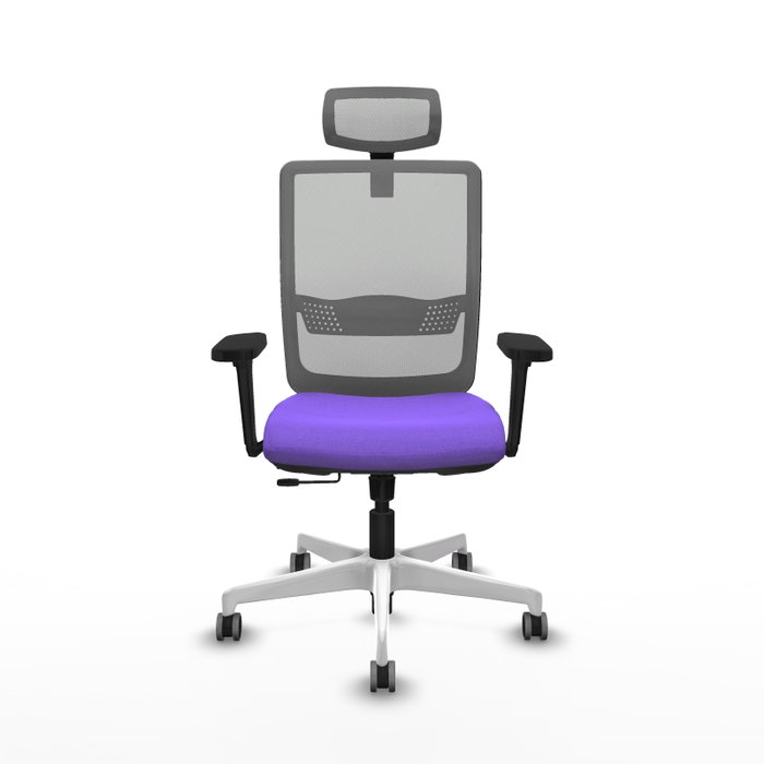 PIQUERAS Y CRESPO Silla de oficina Haches con mecanismo Sincro/Traslack, Lila y Gris